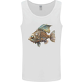 Steampunk Fish 1 Mens Vest Tank Top White