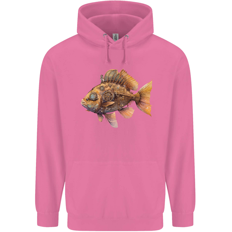 Steampunk Fish 2 Mens 80% Cotton Hoodie Azelea