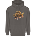 Steampunk Fish 2 Mens 80% Cotton Hoodie Charcoal