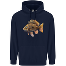 Steampunk Fish 2 Mens 80% Cotton Hoodie Navy Blue