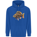 Steampunk Fish 2 Mens 80% Cotton Hoodie Royal Blue