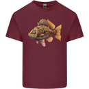 Steampunk Fish 2 Mens Cotton T-Shirt Tee Top Maroon
