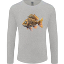 Steampunk Fish 2 Mens Long Sleeve T-Shirt Sports Grey