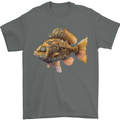 Steampunk Fish 2 Mens T-Shirt 100% Cotton Charcoal