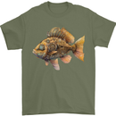 Steampunk Fish 2 Mens T-Shirt 100% Cotton Military Green