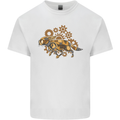 Steampunk Fox Mens Cotton T-Shirt Tee Top White