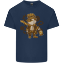 Steampunk Hamster Mens Cotton T-Shirt Tee Top Navy Blue