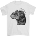 Steampunk Iguana Mens T-Shirt 100% Cotton White