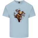 Steampunk Koala Bear Mens Cotton T-Shirt Tee Top Light Blue