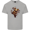 Steampunk Koala Bear Mens Cotton T-Shirt Tee Top Sports Grey