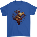 Steampunk Koala Bear Mens T-Shirt 100% Cotton Royal Blue