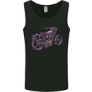 Steampunk Motorbike Motorcycle Biker Mens Vest Tank Top Black