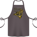 Steampunk Motorsports Racing Car Cotton Apron 100% Organic Dark Grey