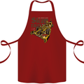 Steampunk Motorsports Racing Car Cotton Apron 100% Organic Maroon