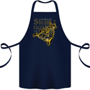 Steampunk Motorsports Racing Car Cotton Apron 100% Organic Navy Blue