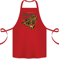 Steampunk Motorsports Racing Car Cotton Apron 100% Organic Red