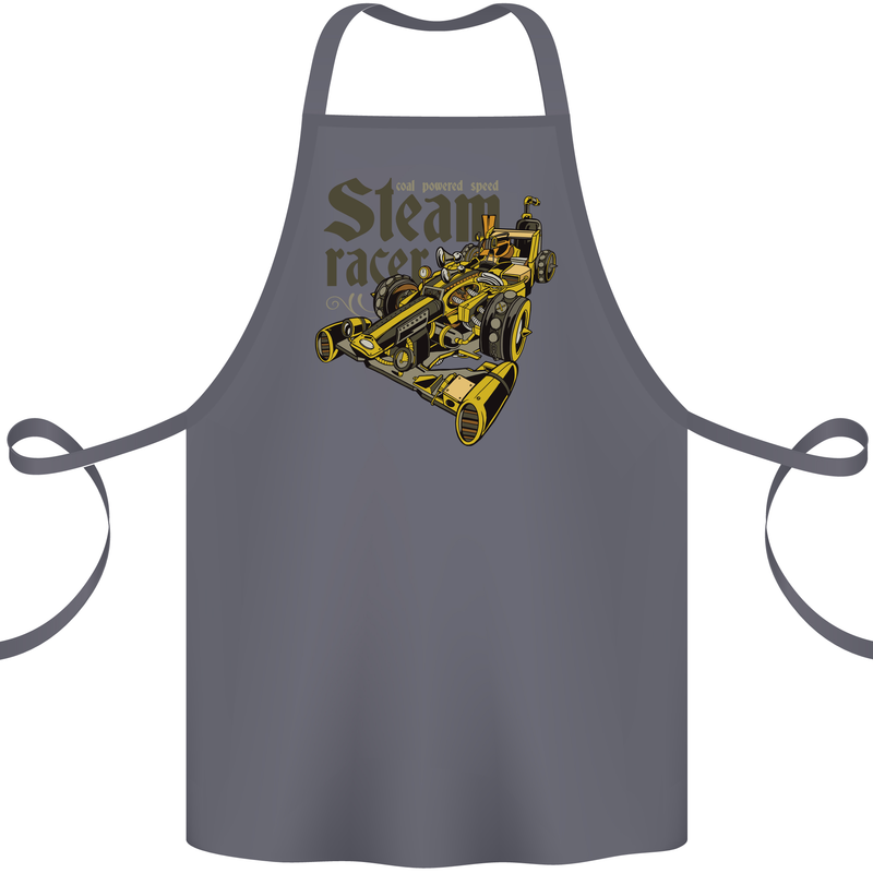Steampunk Motorsports Racing Car Cotton Apron 100% Organic Steel
