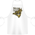 Steampunk Motorsports Racing Car Cotton Apron 100% Organic White