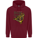 Steampunk Motorsports Racing Car Mens 80% Cotton Hoodie Maroon