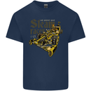 Steampunk Motorsports Racing Car Mens Cotton T-Shirt Tee Top Navy Blue