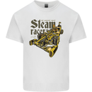 Steampunk Motorsports Racing Car Mens Cotton T-Shirt Tee Top White