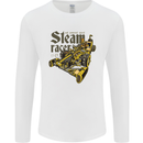 Steampunk Motorsports Racing Car Mens Long Sleeve T-Shirt White