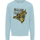 Steampunk Motorsports Racing Car Mens Sweatshirt Jumper Light Blue