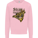 Steampunk Motorsports Racing Car Mens Sweatshirt Jumper Light Pink