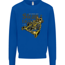Steampunk Motorsports Racing Car Mens Sweatshirt Jumper Royal Blue