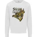 Steampunk Motorsports Racing Car Mens Sweatshirt Jumper White