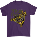 Steampunk Motorsports Racing Car Mens T-Shirt 100% Cotton Purple