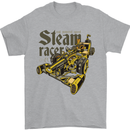 Steampunk Motorsports Racing Car Mens T-Shirt 100% Cotton Sports Grey