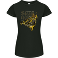 Steampunk Motorsports Racing Car Womens Petite Cut T-Shirt Black