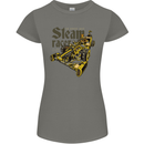 Steampunk Motorsports Racing Car Womens Petite Cut T-Shirt Charcoal