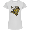 Steampunk Motorsports Racing Car Womens Petite Cut T-Shirt White