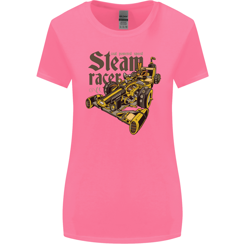 Steampunk Motorsports Racing Car Womens Wider Cut T-Shirt Azalea