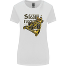 Steampunk Motorsports Racing Car Womens Wider Cut T-Shirt White
