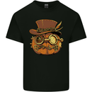 Steampunk Pumpkin Halloween Mens Cotton T-Shirt Tee Top Black