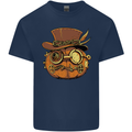 Steampunk Pumpkin Halloween Mens Cotton T-Shirt Tee Top Navy Blue