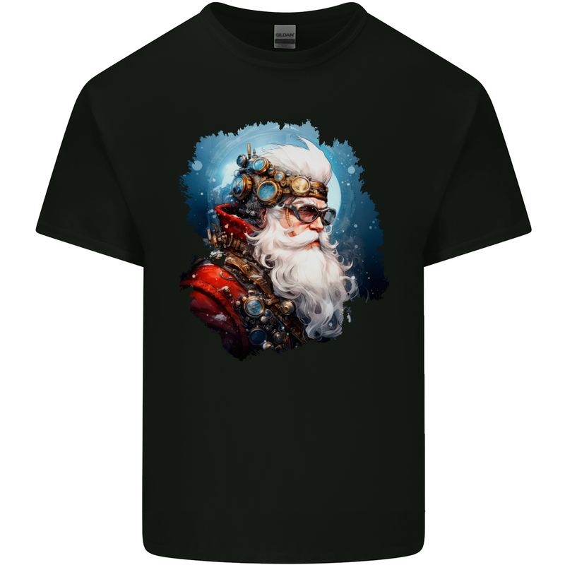 Steampunk Santa Claus Christmas Xmas Kids T-Shirt Childrens Black