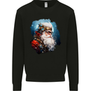 Steampunk Santa Claus Christmas Xmas Mens Sweatshirt Jumper Black