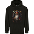 Steampunk Santa Claus Xmas Christmas Mens 80% Cotton Hoodie Black