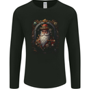 Steampunk Santa Claus Xmas Christmas Mens Long Sleeve T-Shirt Black