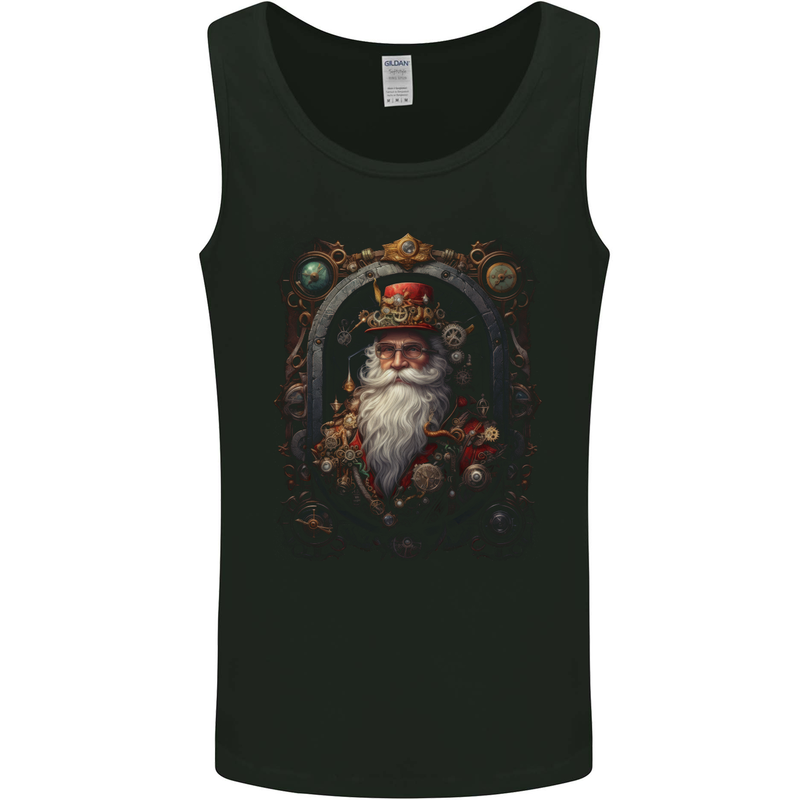 Steampunk Santa Claus Xmas Christmas Mens Vest Tank Top Black