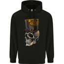 Steampunk Skull Childrens Kids Hoodie Black
