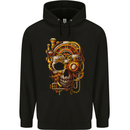 Steampunk Skull Childrens Kids Hoodie Black