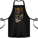 Steampunk Skull Cotton Apron 100% Organic Black