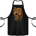 Steampunk Skull Cotton Apron 100% Organic Black