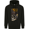 Steampunk Skull Mens 80% Cotton Hoodie Black