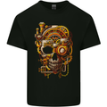 Steampunk Skull Mens Cotton T-Shirt Tee Top Black